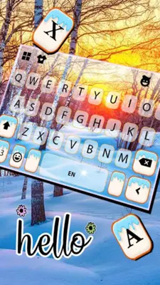 Winter Sun Keyboard Background android App screenshot 2